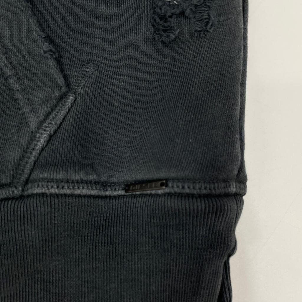 DIESEL BG000014 Gray Damaged Zip-Up Parka Jacket S grayUsed