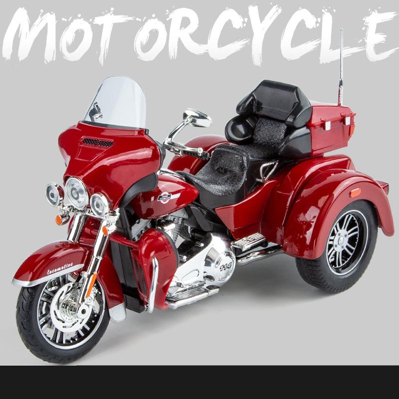 

1/9 Scale Alloy Diecast Motor Tricycle Toys Cars Models with Light Sound Motorcycle Wheel Pull Back Vehicles for Kids Boys Gifts красный