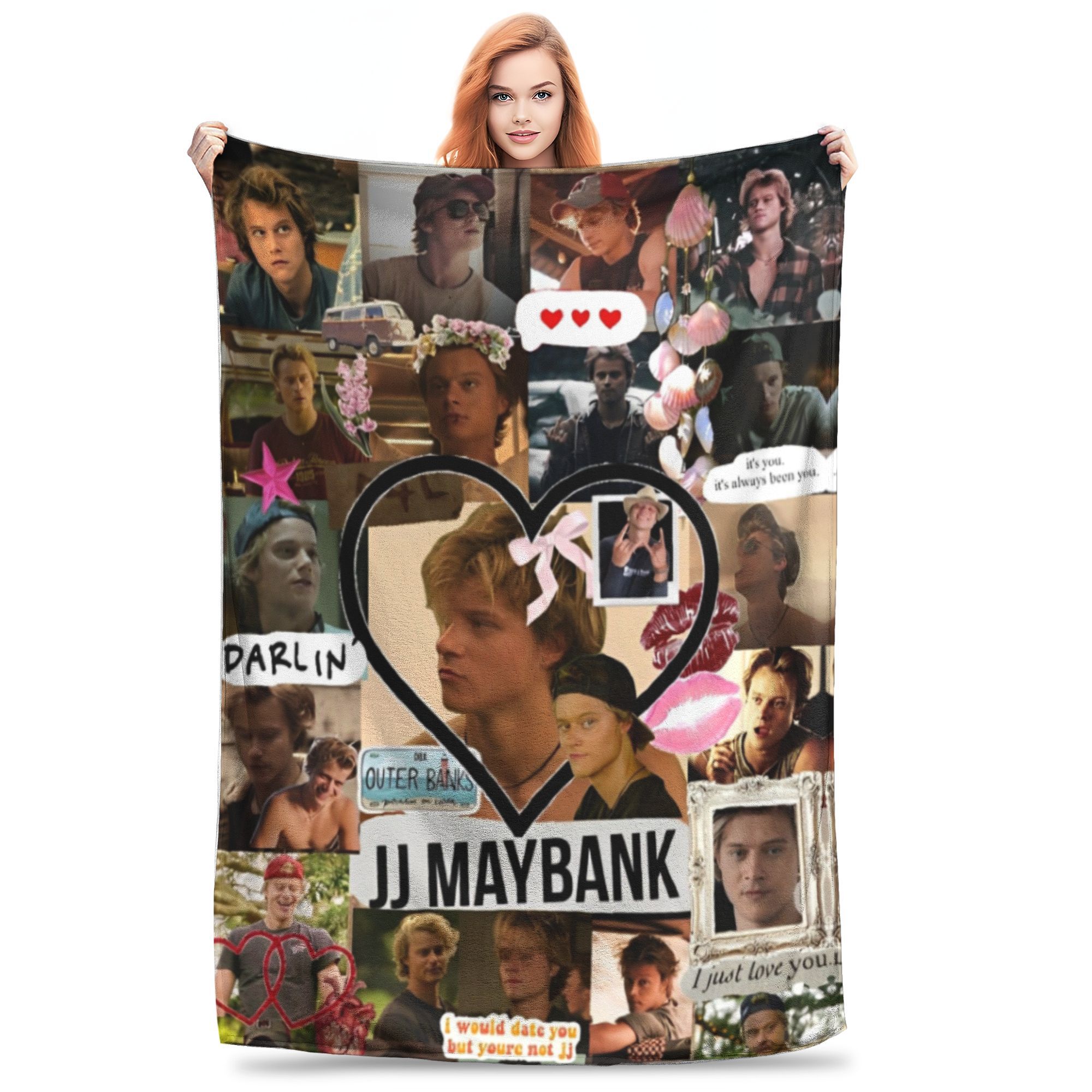 Textilien Unisex Jj Maybank Outerbanks Blanket Velvet Air Conditioning Tv Series Multifunction Warm Throw Blankets For Home Couch Bedspread