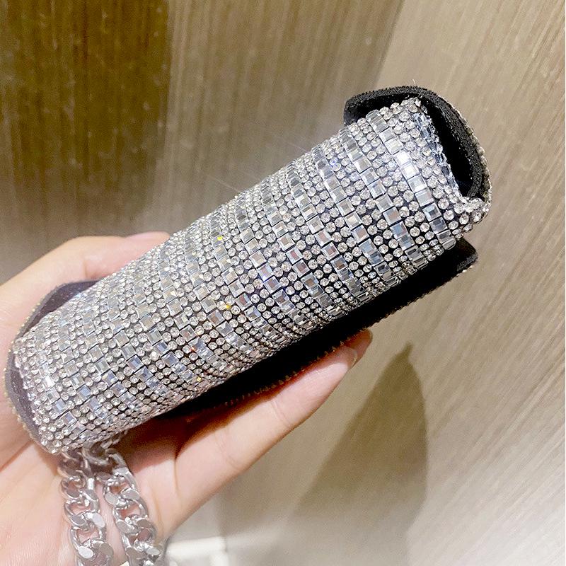 2024 Rhinestone Chain Mini Shoulder Crossbody Bag - Trendy Handheld Party Bag for Women