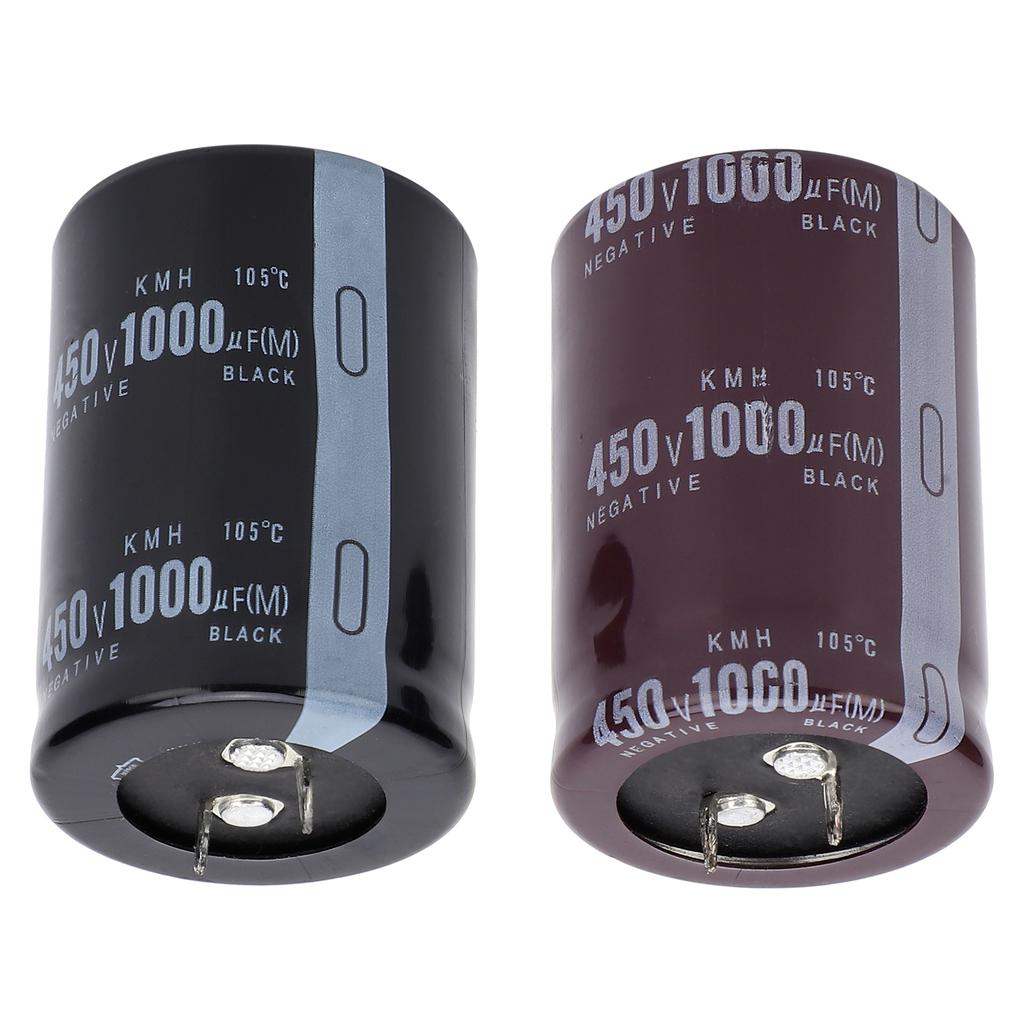2Pcs Electrolytic Capacitor Aluminium Cylindrical Shape Component 105 Celsius  35x50mm 1000microfarad 450V