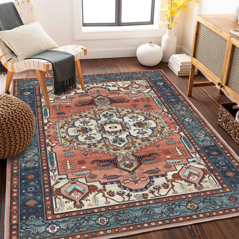 

Ретро Ковер из Кристального Бархата Перт, Декоративный Коврик для Дома, Гостиной и Спальни, Легкий в Уходе Ковер 60*90cm