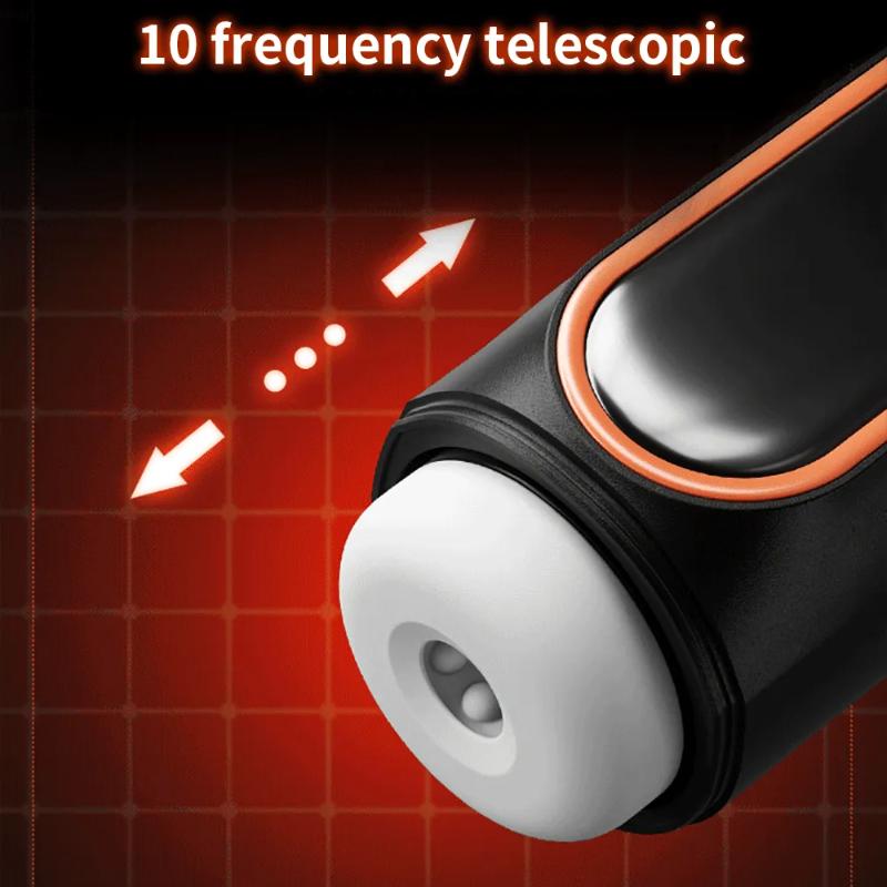 18+ Automatic Telescopic Male Masturbator, Pussy Vibration Blowjob Suction Machine, Masturbation Cup Adult Goods for Men