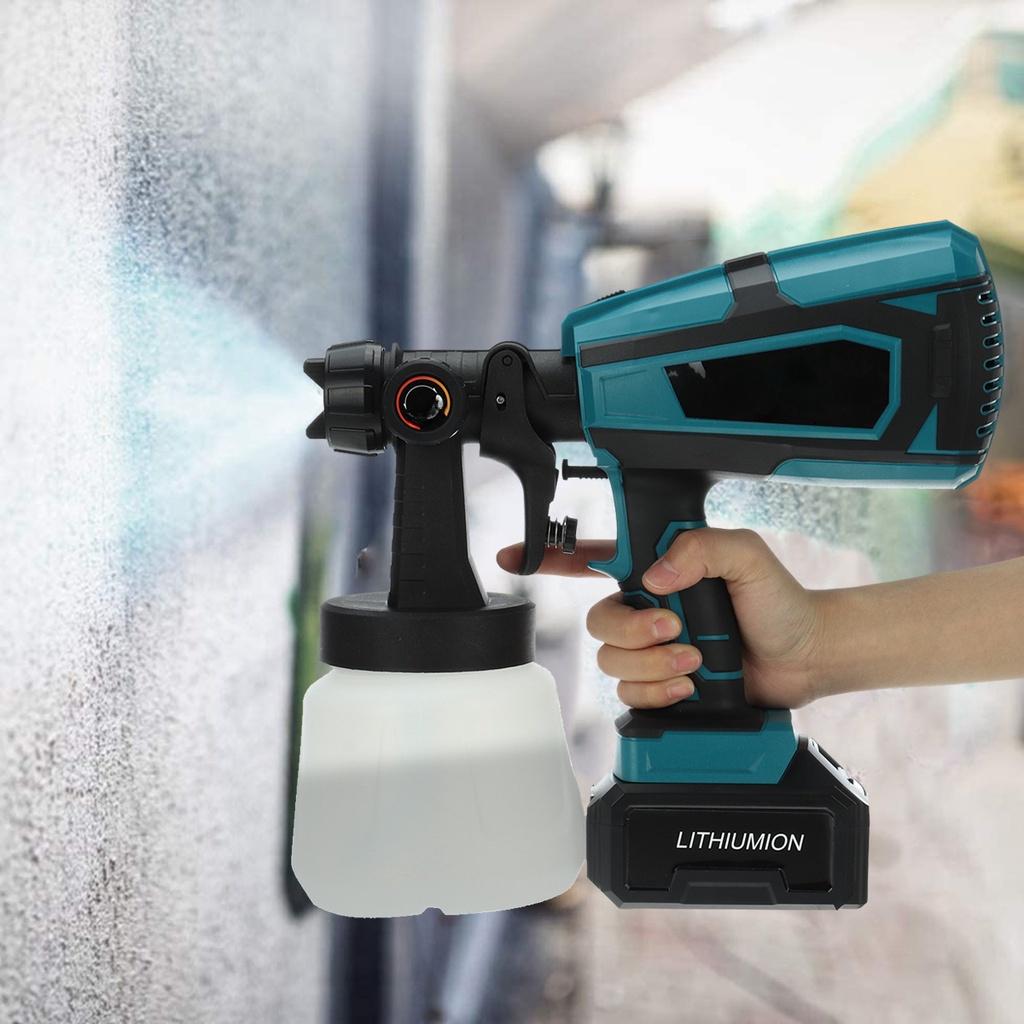 850W 1000ml Electric Cordless Spray Gun Household Convenience Spray Paint With Li-ion Battery Regulation High Power Sprayer Tool