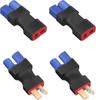 2 Pares Adaptadores de Conector Deans T para EC3 - Conector Sem Fio EC3 para Deans T Conector Macho Fêmea para LiPo RC