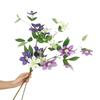 Künstliche Blume Europäische Simulation Clematis 5 Köpfe Kunstblume für Hochzeitssträuße