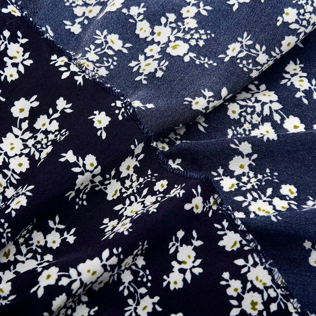 Women's Ladies Floral Print Short Sleeve V-neck Bandage Dress