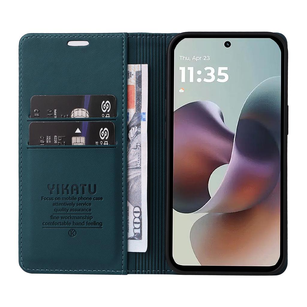 For Motorola Moto G56 5G Phone Cases YIKATU Magnetic Closure PU Leather Mobile Cover