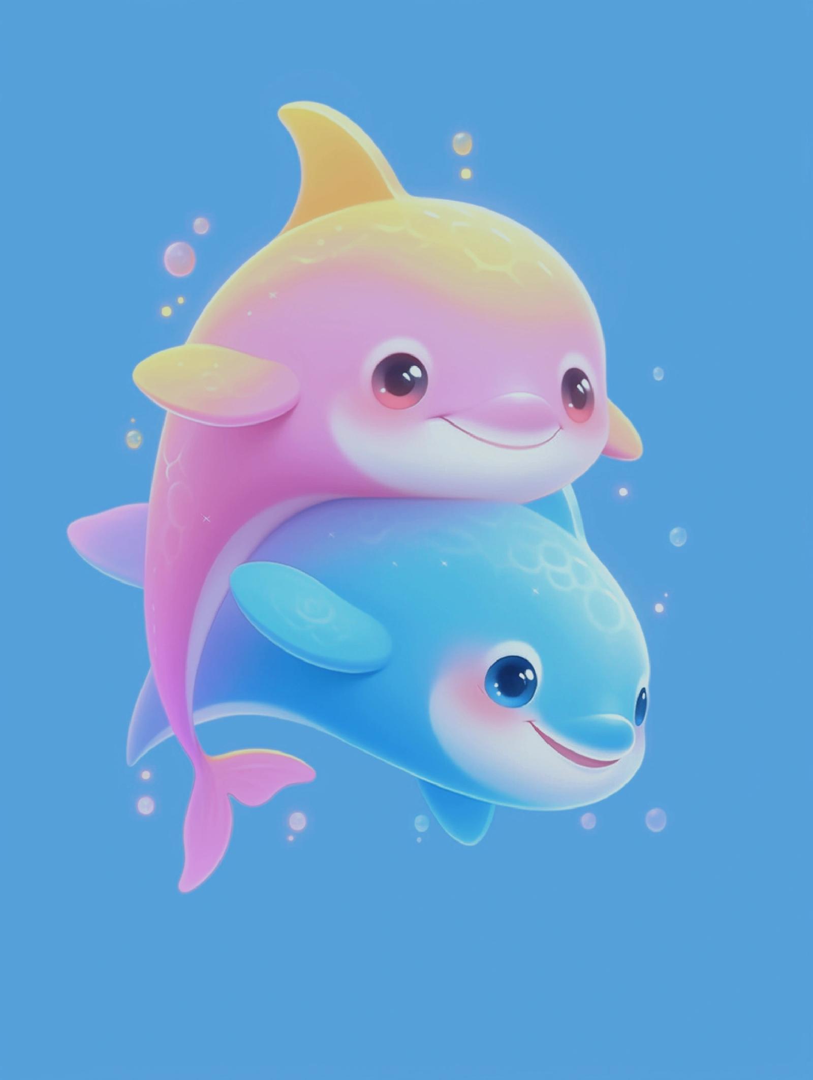 

5D DIY Алмазная картина Красочный дельфин Алмазная вышивка Животное Полный квадрат Круглый Мозаика Мультфильм Детский подарок Full Round 20x30CM