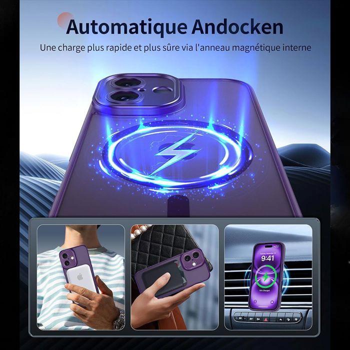 Coque de Protection - BOOLING - iPhone Air - avec Anneau Magnétique - Violet - 2 Verres Trempés