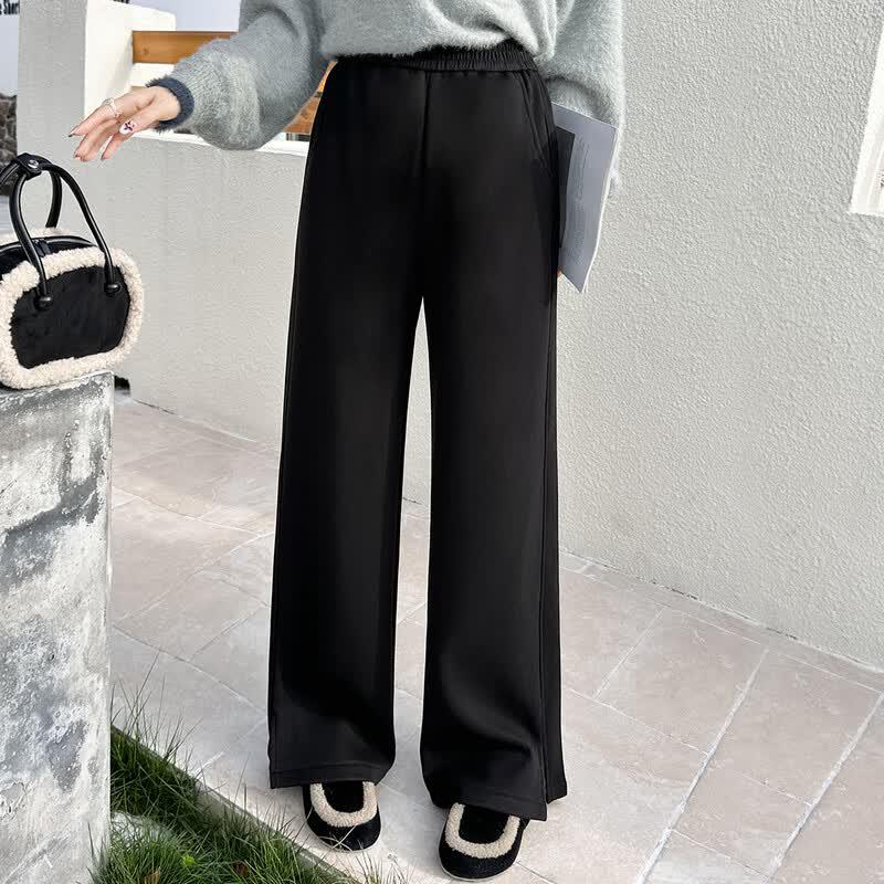 Women's Velvet-Lined Thickened High-Waist Casual Pants