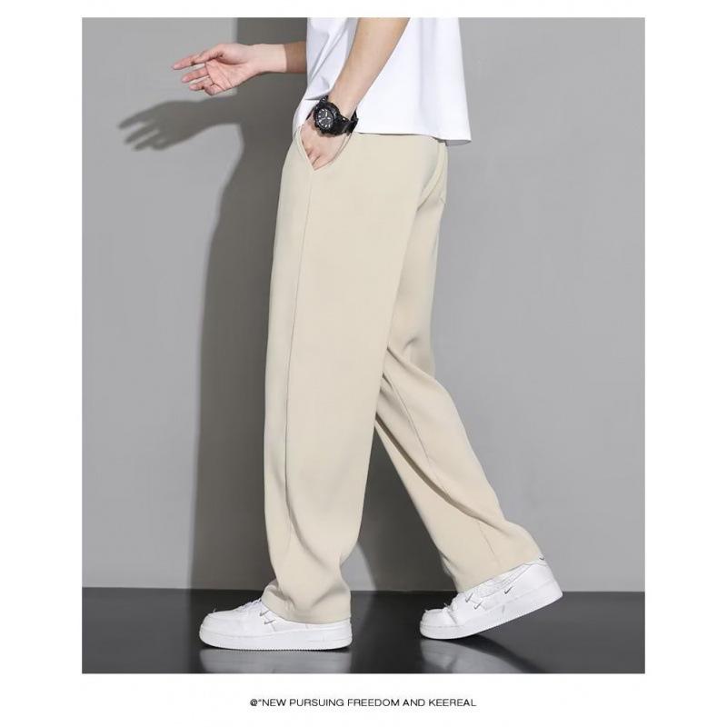 Men's Retro Japanese Style Loose Straight-Leg Pants - Trendy All-Match Casual for Spring & Autumn