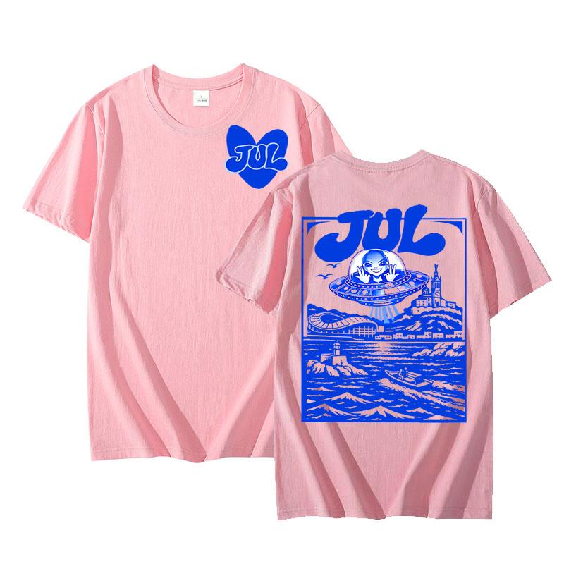 Rapper Jul Printed T Shirt Unisex Unisex Casual French Rap Artist Merch Tshirt Cotton Short Sleeve Hip Hop Y2k Tshirt Clothes