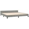 vidaXL Bettgestell ohne Matratze Hellgrau 200x200 cm Samt