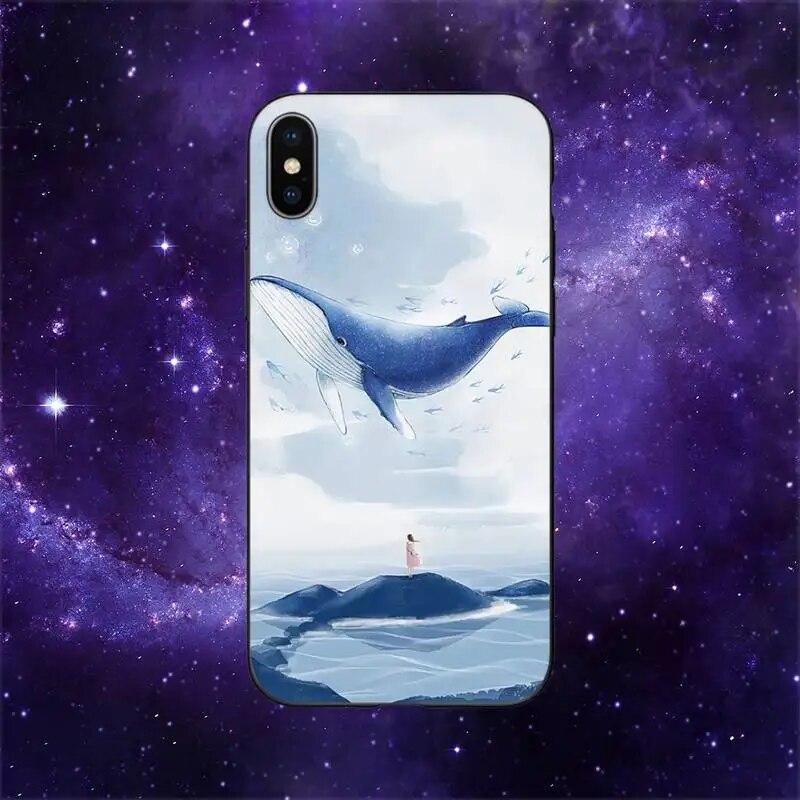 Cartoon Whale Phone Case For iPhone Samsung Galaxy Redmi Xiaomi Oppo OnePlus Note S A 7 8 9 10 11 12 13 14 20 21 22 23 53 54 Pro Max  Ultra TPU Soft
