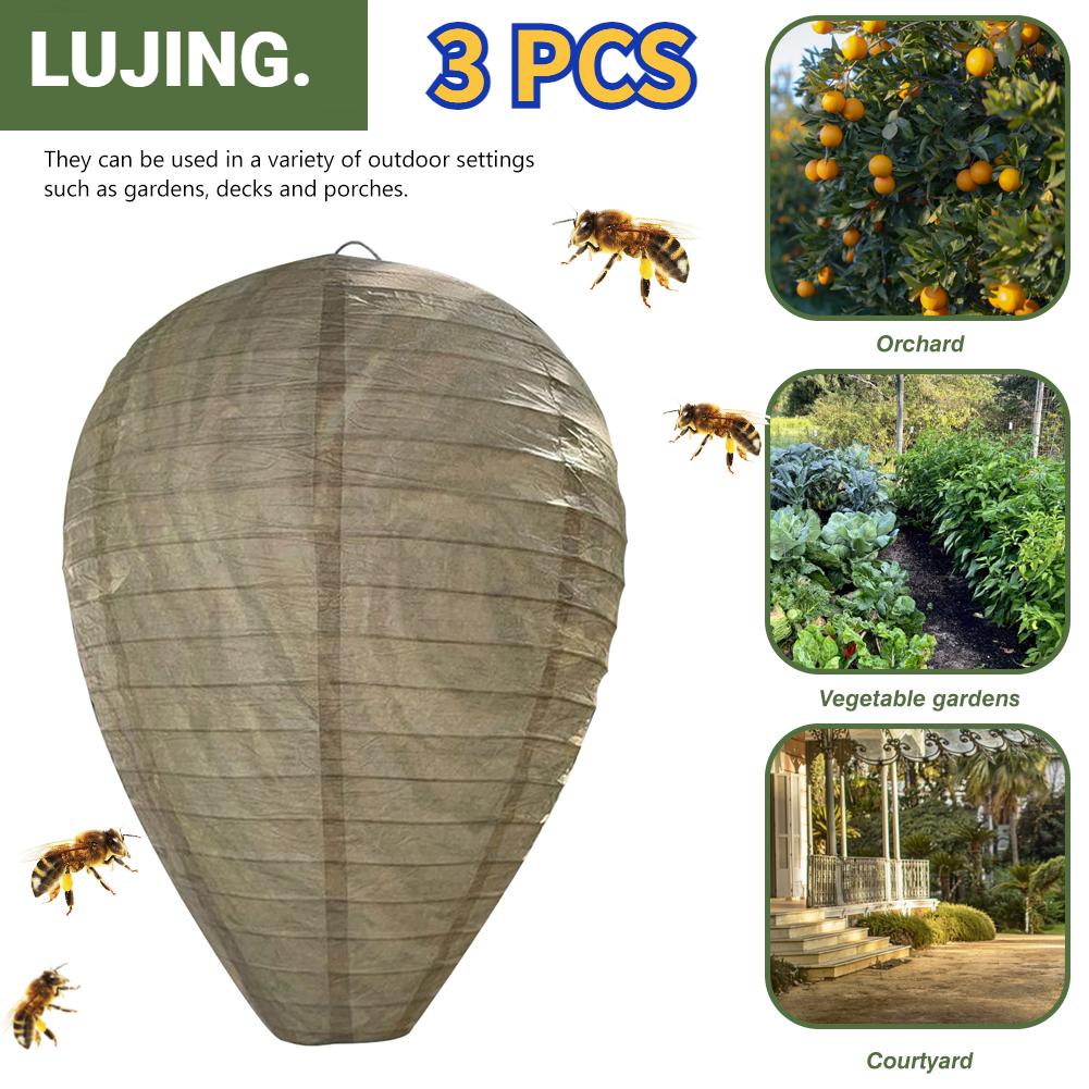 

Подвесное Осиное Гнездо Приманка На Открытом Воздухе Водонепроницаемое Поддельное Осиное Гнездо Приманка От Шершней Улей Фонарь Садовый Репеллент Ловушка От Насекомых 1*PCS дубильная кора