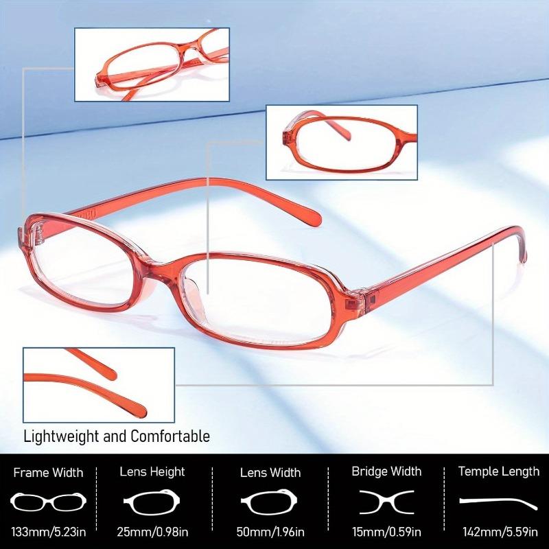 [Blue Light Glasses] Blue Light Blocking Rectangle Glasses for Women | Fashion Small Office Siren Fake Glasses with Clear Lens
