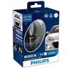 Philips LED Fog Vehicle Inspection Pack of 2 X-tremeUltinon Lamps, H8/H11/H16, 6000K, 2400lm, 12V, 10W, Compliant, 3-Year Warranty, (12834UNIX2JP)
