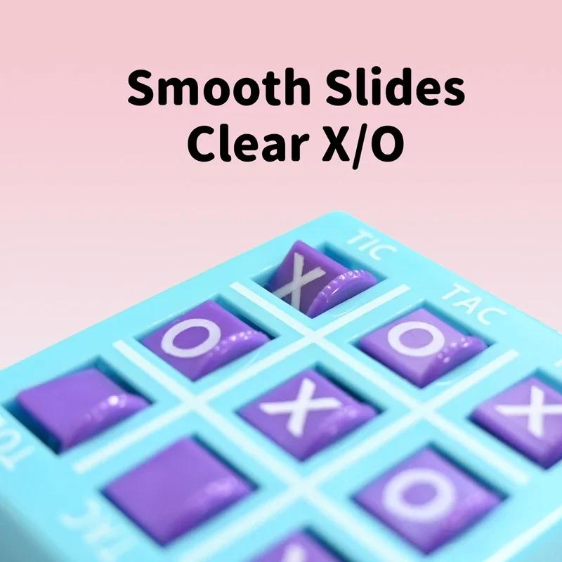 4PCS Keychain Chess OX Game Key Chain Pendant Lightweight Portable Puzzle Game Key Ring for Children Adults