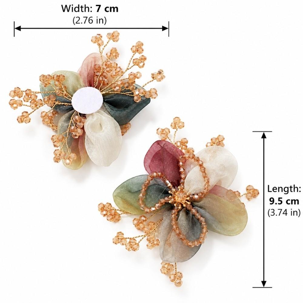 Sheer Organza DIY Hair Accessory Crystal Bead Hanfu Decoration Hanfu Garment Embellishment