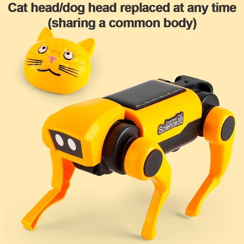 Diy Remote controlled robotic animals Solar Robot Kit for Kids Mechanical Dog Electric Animal Solar Energy Steam Educational Toy