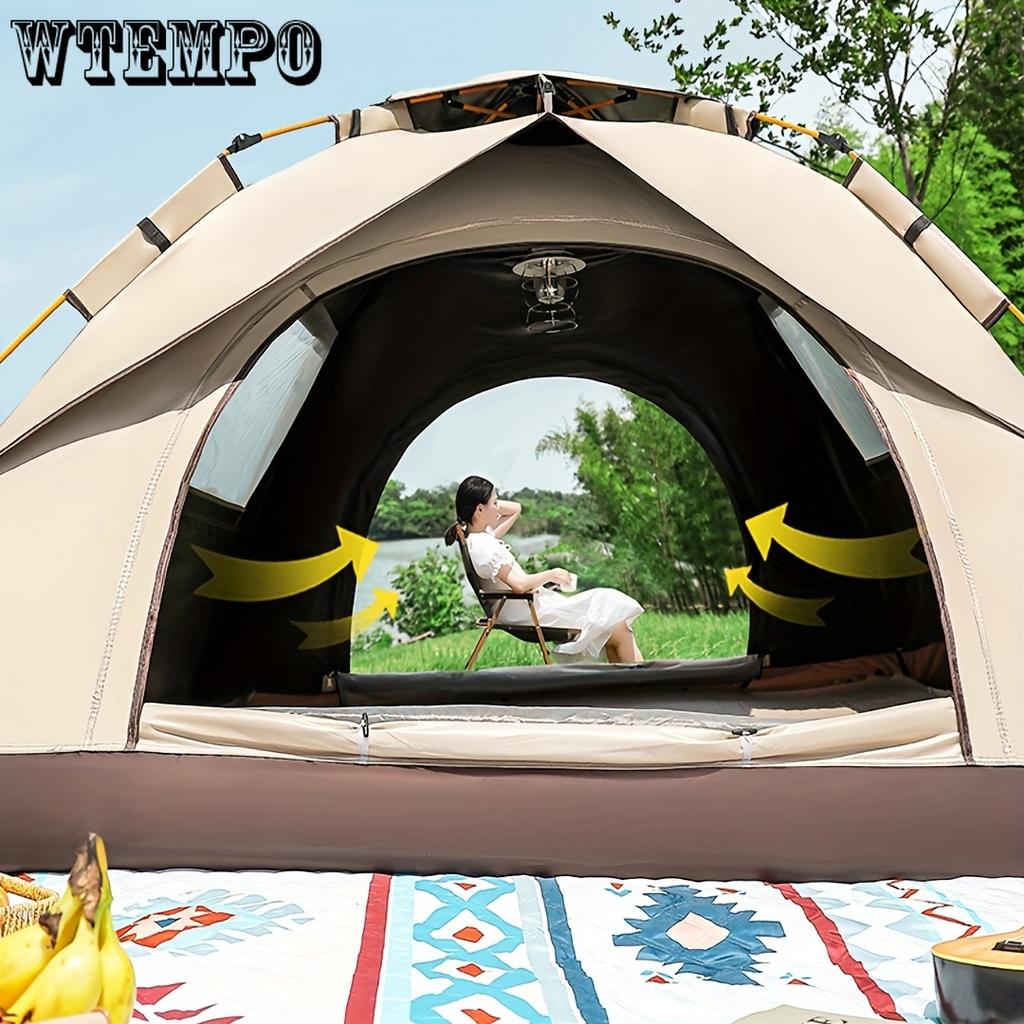 4 Person Automatic Quick Opening Tent with UV Protection and Thermal Blanket for Beach, Fishing, Hiking, Hunting