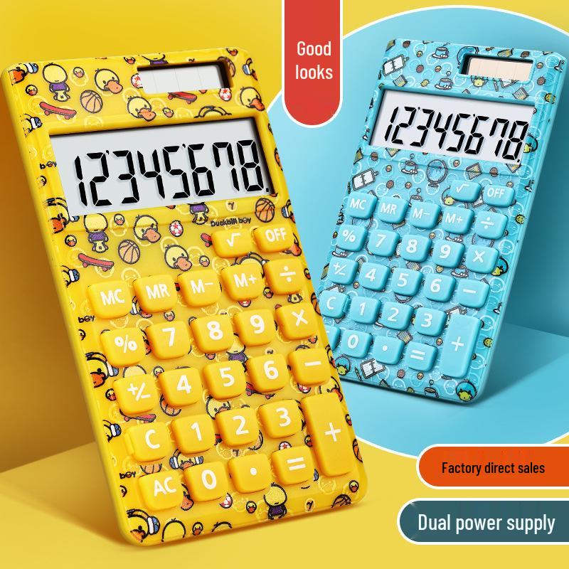 Candy Color 8-Digit Solar Calculator - Portable Student Edition with Large Screen, Creative Gift