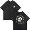 Vintage Washed Old Skeleton Gym Pump Cover T-shirts Oversized T Shirt Men Women Funny Fitness Workout Bodybuilding T-shirt