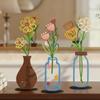3pcs Vase Set Modern Aesthetic Metal Art Statue Wall Art Table Vase Home Decor for Bedroom Living Room Kitchen Farmhouse