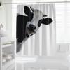 1 Tenda da Doccia con Stampa Mucca - Poliestere Con Ganci, Giocoso Design Mucca Cartone Animato, Lavabile in Lavatrice Decorazione Bagno Per Tutte le Stagioni