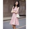 Elegant Sleeveless A-Line Midi Dress with Side Pleats