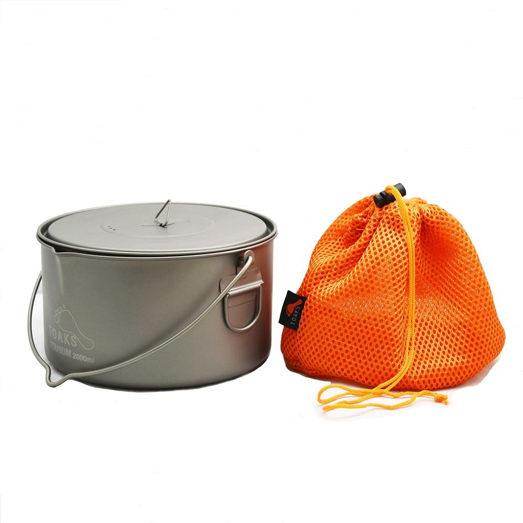 TOAKS Titanium 2000ml Pot with Bail Handle (TOAKS) POT-2000-BH