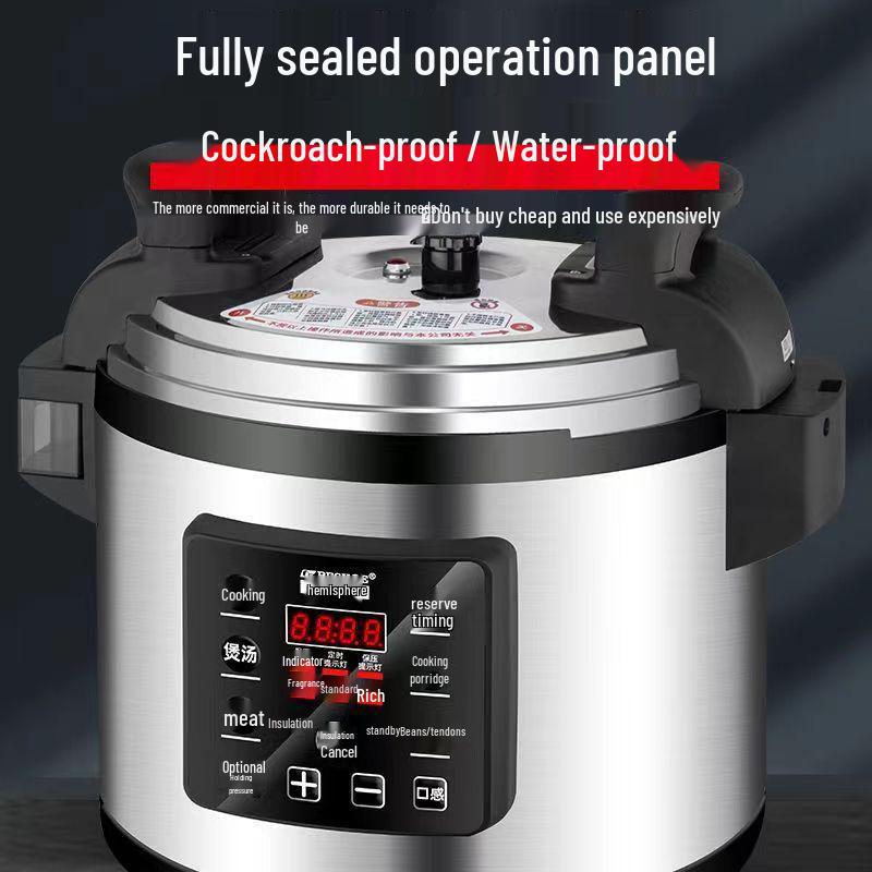 Hemisphere Commercial Electric Pressure Cooker - Large Capacity (15L To 45L) High-Pressure Rice Cooker for Hotels and Restaurants