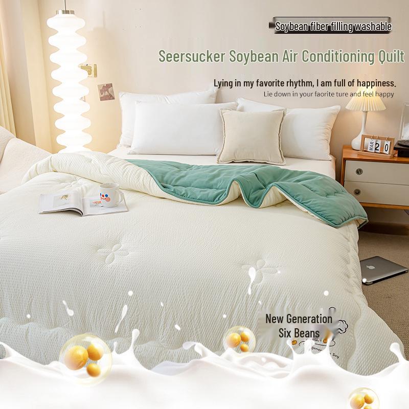 Dicke Warme Sojabohnenfaserdecke für Winter und Wohnheim - Einzel-/Doppel