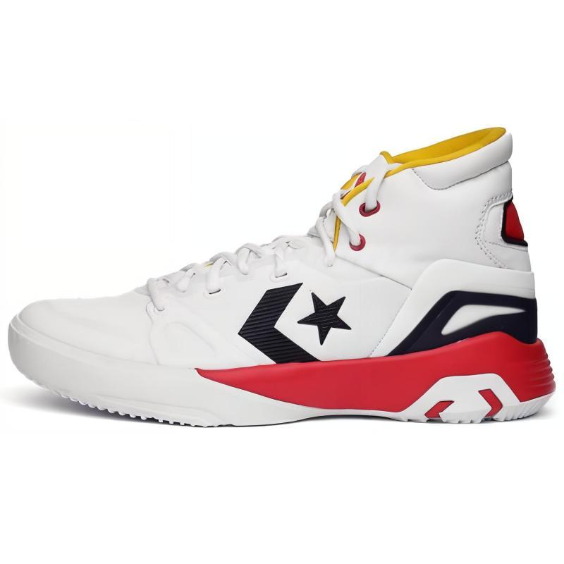 

Converse G4 Hi Stylish and Comfortable Synthetic Leather Mid-Top Basketball Shoes Unisex Red, White and Black 38.5