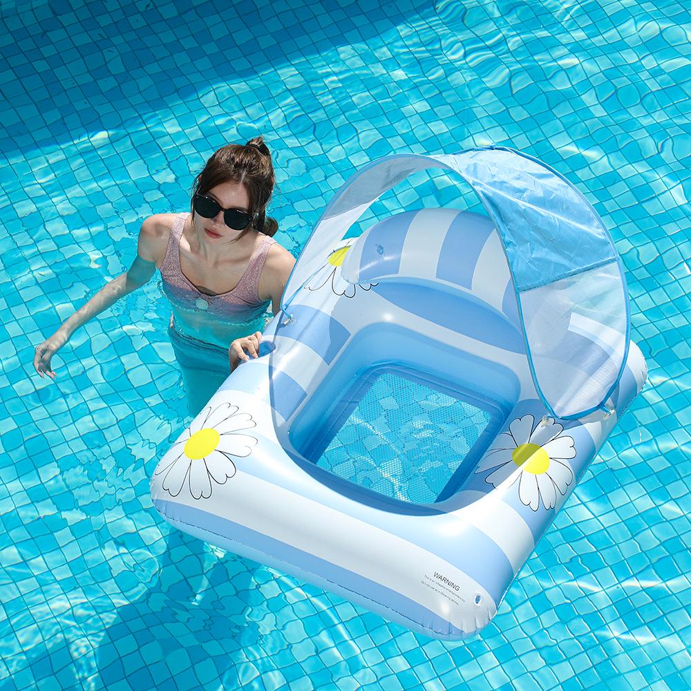 New Style Daisy Stripe Inflatable Pool Float Lounger