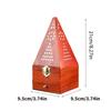 Handmade Scented Diffuser Wood Box Pyramid Shape Fragrant Ornament with Drawer For Home Decoration