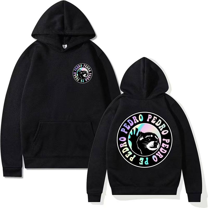 Lustige Süße Pedro Waschbär Meme Hoodies Herren Damen Kleidung Retro Cartoon Sweatshirts Lässige Übergroße Pullover Hoodie Streetwear