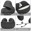 Removable Travel Neck Pillow Washable Cover Car Neck Cushion Hooded Pillow  Car Trips