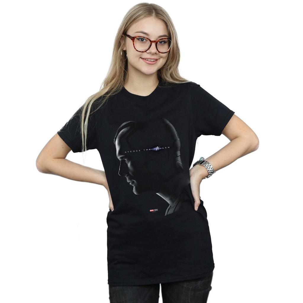 Marvel Womens/Ladies Avengers Endgame Avenge The Fallen Vision Cotton Boyfriend T-Shirt