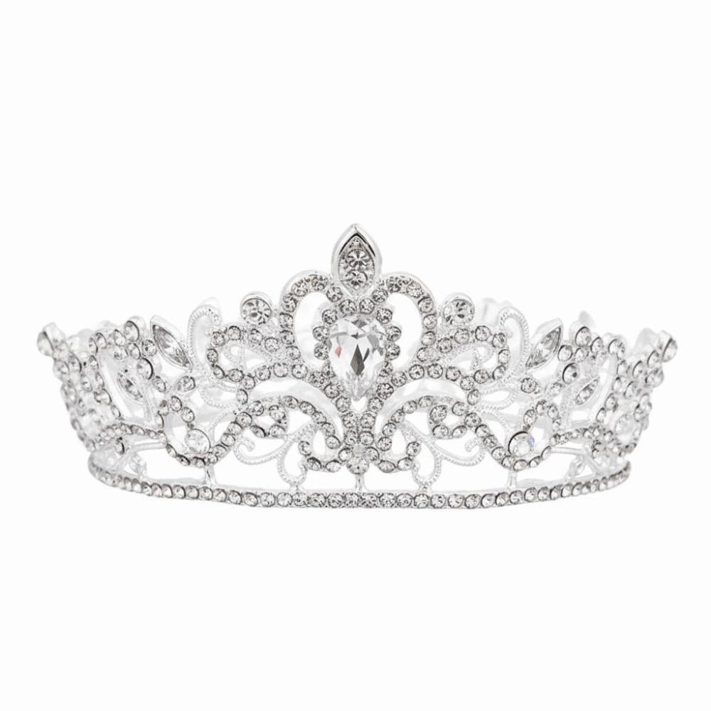 Shiny Queen Tiara Crown Vintage Ancient Greece Tiara Baroque Crown  Hair Jewelry Accessories