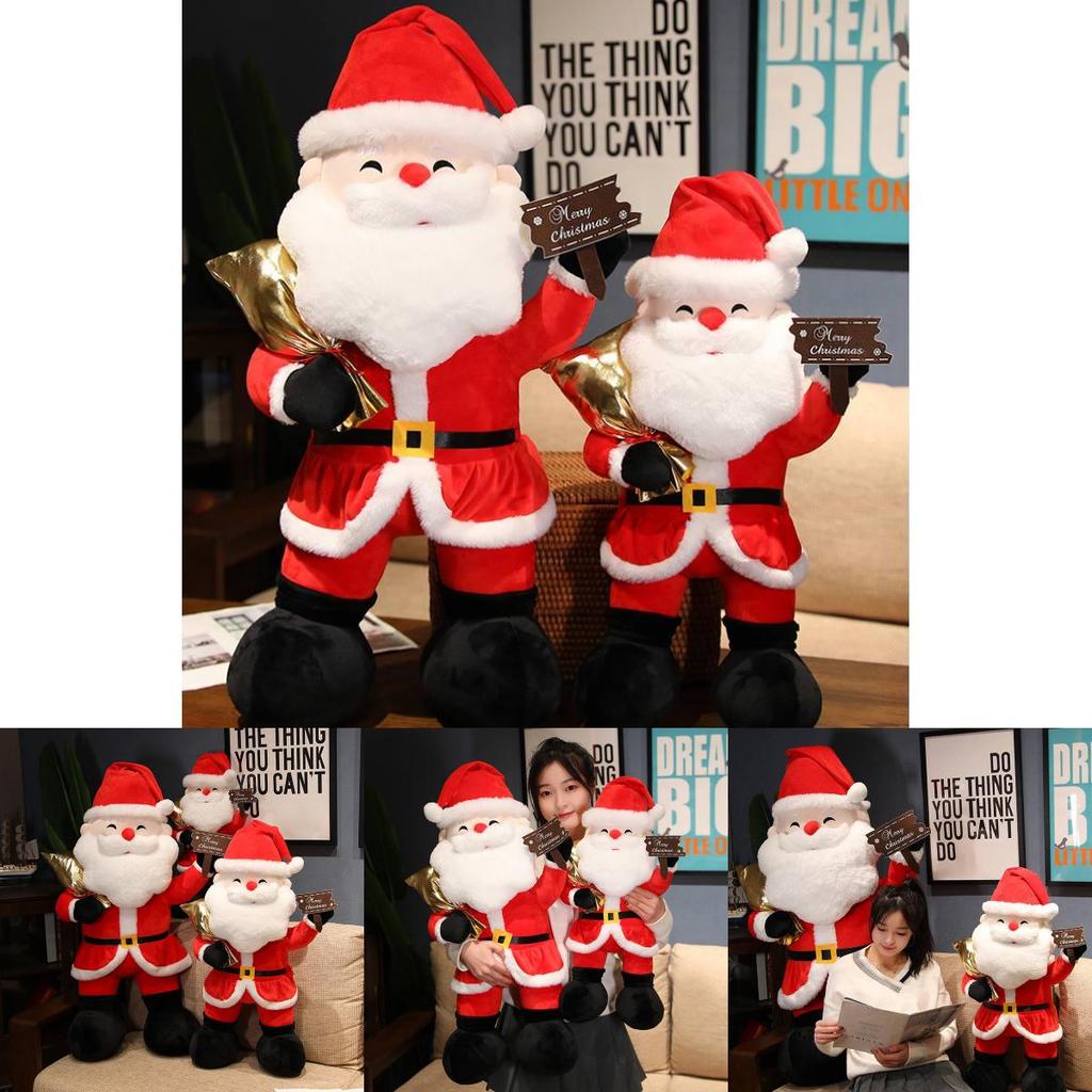 Super Großes Weihnachtsmann Plüschtier Mit Weißem Bart Weihnachtsgeschenk Für Kinder Stofftier Großvater Puppe Figuren)