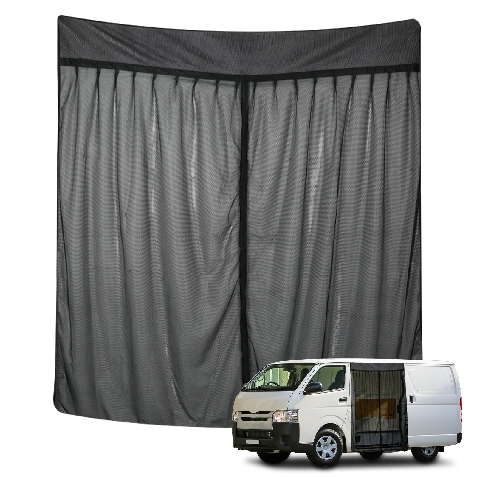 

Syncnika Car Insect Repellent Car Car Screen Car Camping Strong Insect Outdoor Car Rear Easy 165x165cm Net, Curtain, Door, Gear, Ventilation, Magnets, чёрный