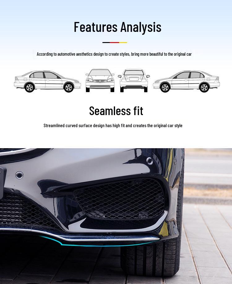 Mercedes-Benz E-Class Front Bumper Chrome Decorative Strip