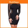 Premium Quality Women Sexy Long Sleeve Bandage Bodycon Evening Cocktail Mini Dress