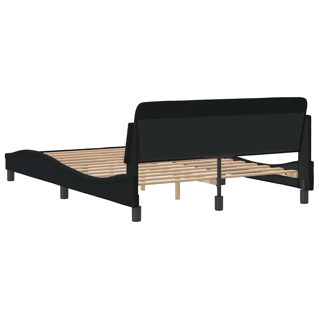 Bed Frame Dover Black 120x200 cm Fabric