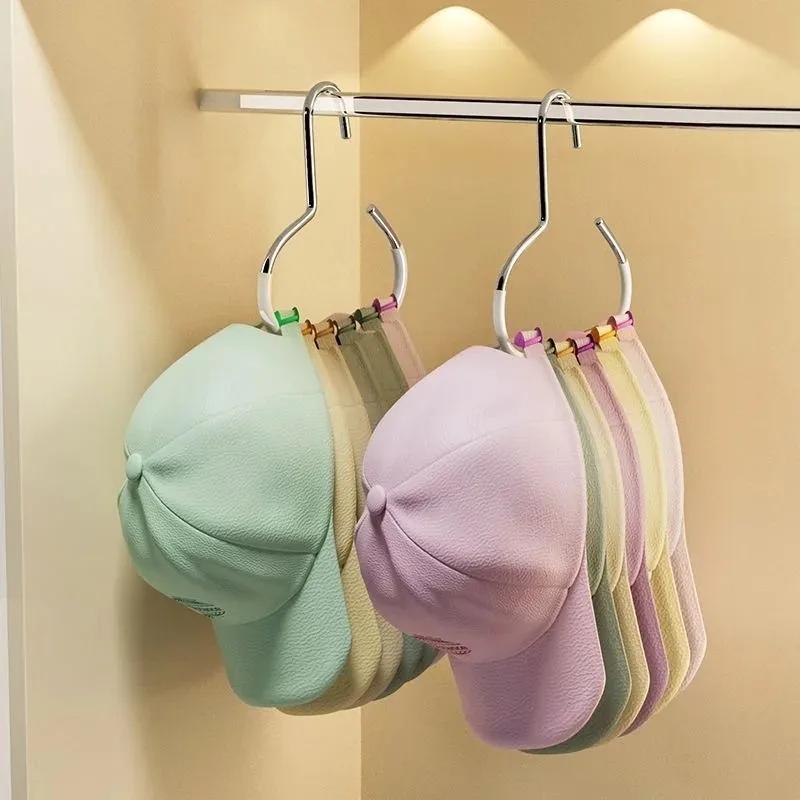 New Circle Ring Hat Hanger 8 Hats Display Rack Baseball Cap Organizer Scarf Towel Tie Storage Holder for Closet Bedroom Saving