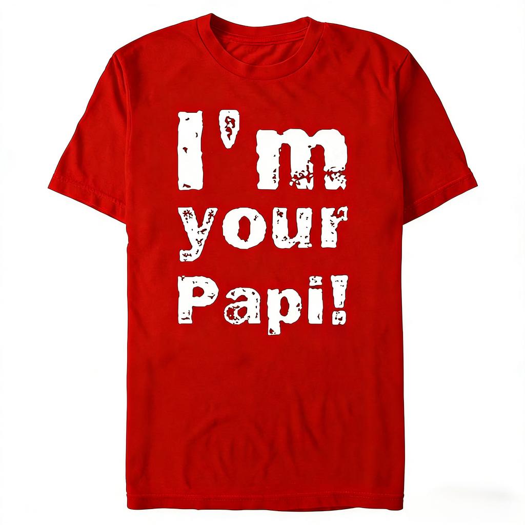 Eddie Guerrero 100cotton Unisexs shirt oversized Im Your Papi graphics shirt summer New Womens Y2k hot sale Oneck retro Tshirt