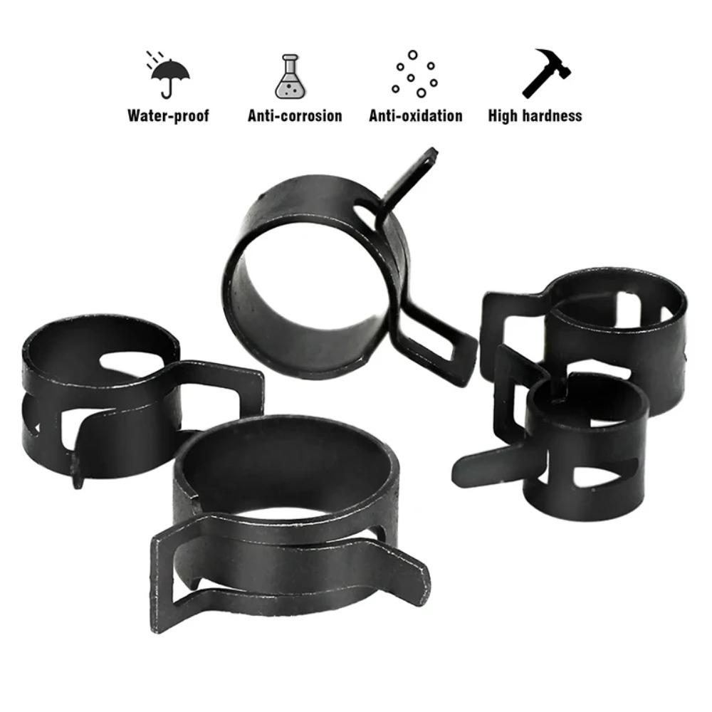 105 Pcs Black Fuel Oil Water Hose Clip hand pinched elastic throat clamp spring clamp oil pipe water pipe clamp combination Kit