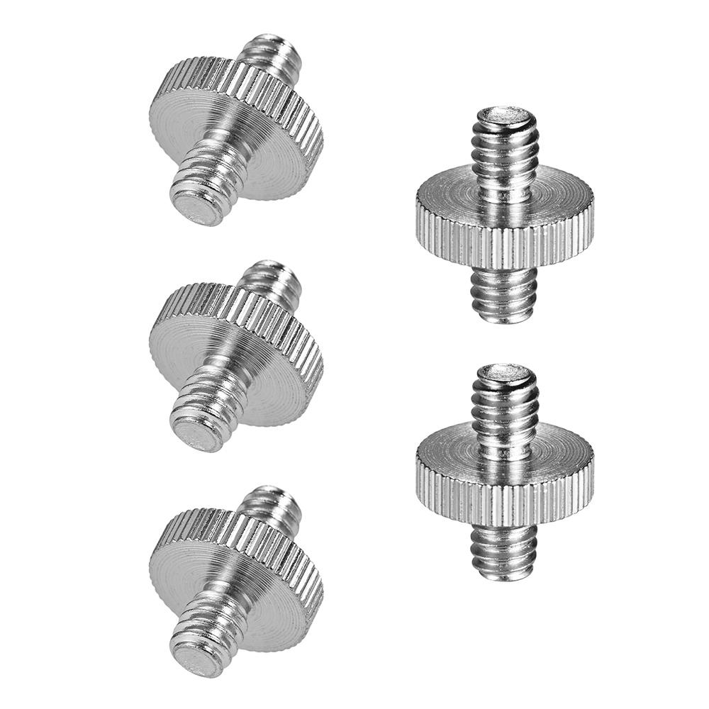 5 st Standard 1/4"-20 Hane till 1/4"-20 Hane Gängad Skruvadapter Stativ Monteringsgänga Skruvkonverterare för Kamera Stativ Monopod Kulhuvud Ljus